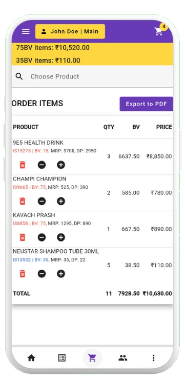 Order details